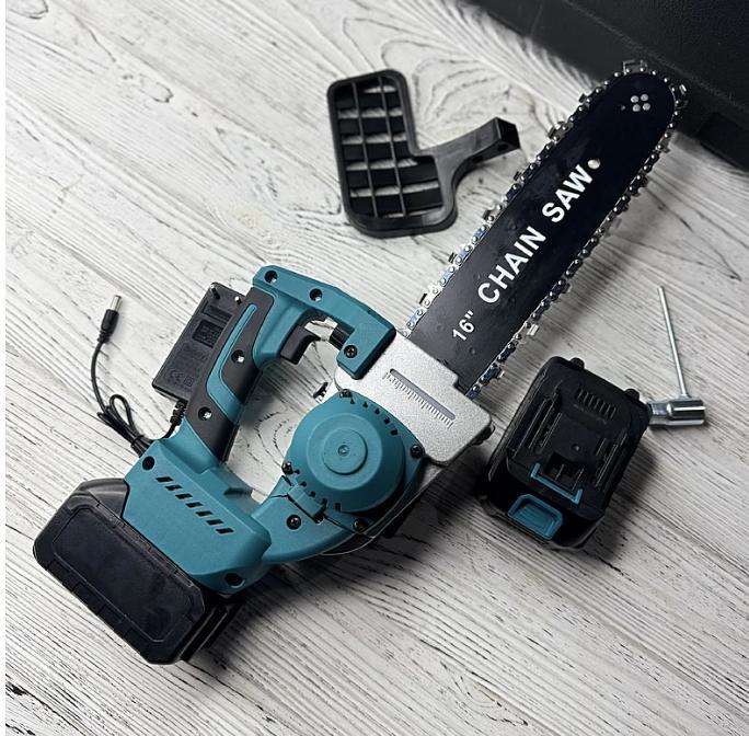 Электропила аккумуляторная цепная Chain Saw 16" 2 аккумулятора (0567)