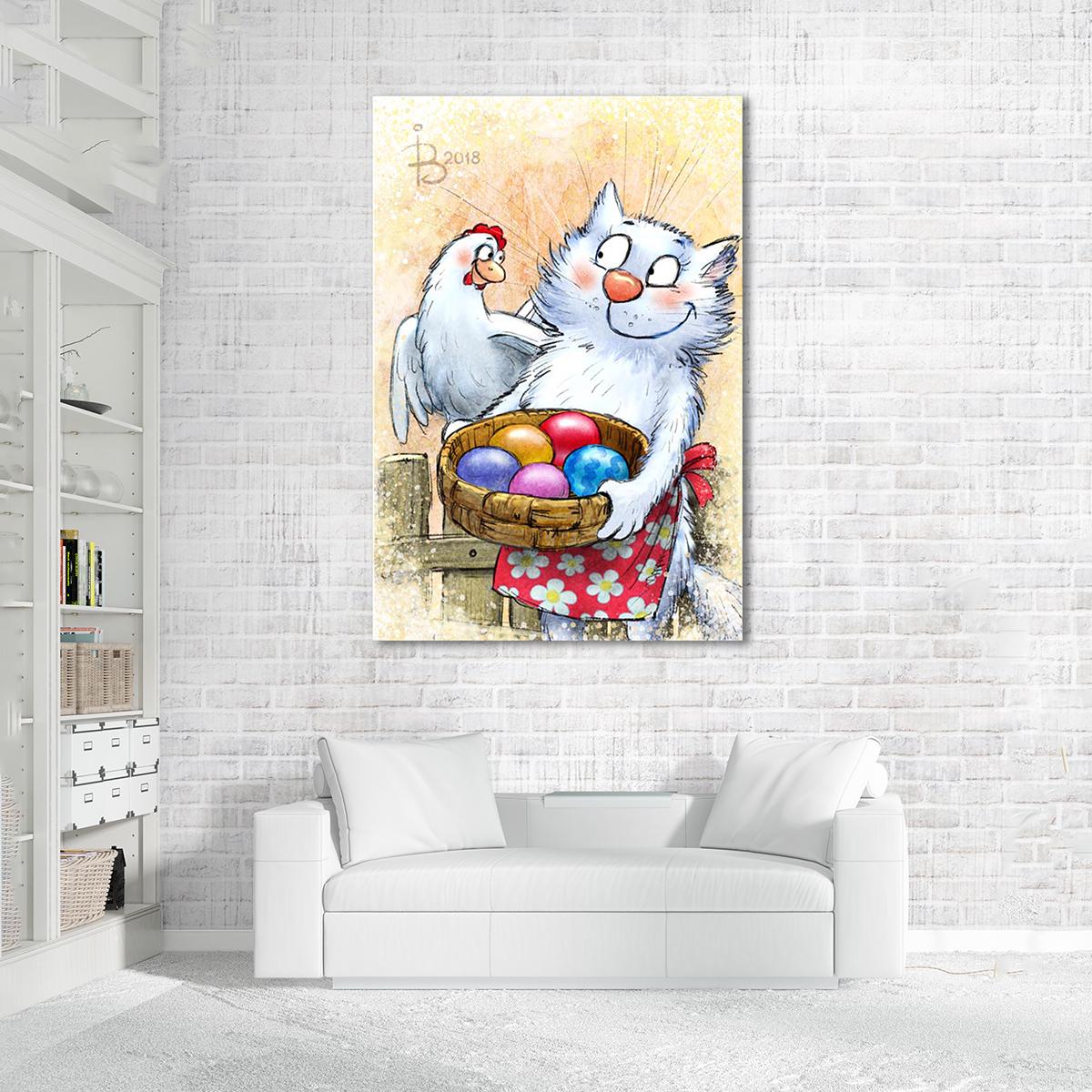 Модульная картина Скоро Пасха! 1 модуль размером 70x105 см (_rinaz_20181634026)