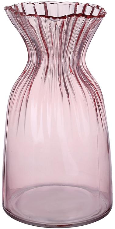 Ваза скляна Грейс 26 см Рожевий