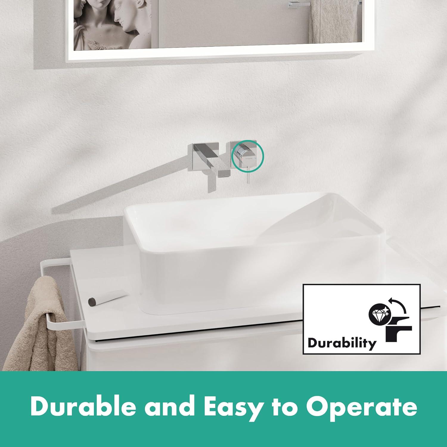 Часть внешняя смесителя Hansgrohe Tecturis E EcoSmart+ 73051000 настенный однорычажный Хром (196189) - фото 3 Часть внешняя смесителя Hansgrohe Tecturis E EcoSmart+ 73051000 настенный однорычажный Хром (196189) - фото 3