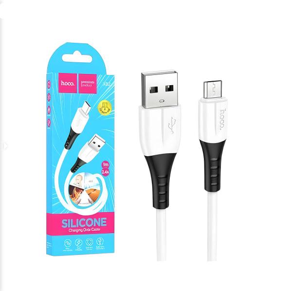 Кабель USB Hoco X82 Micro Silicone Cable 1 м Белый (00000008851-1)