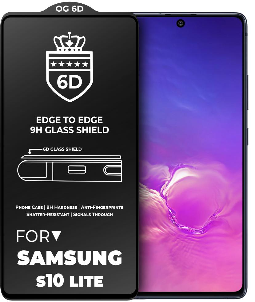 Защитное стекло 6D OG Crown для Samsung Galaxy S10 Lite Black (19035) Защитное стекло 6D OG Crown для Samsung Galaxy S10 Lite Black (19035)