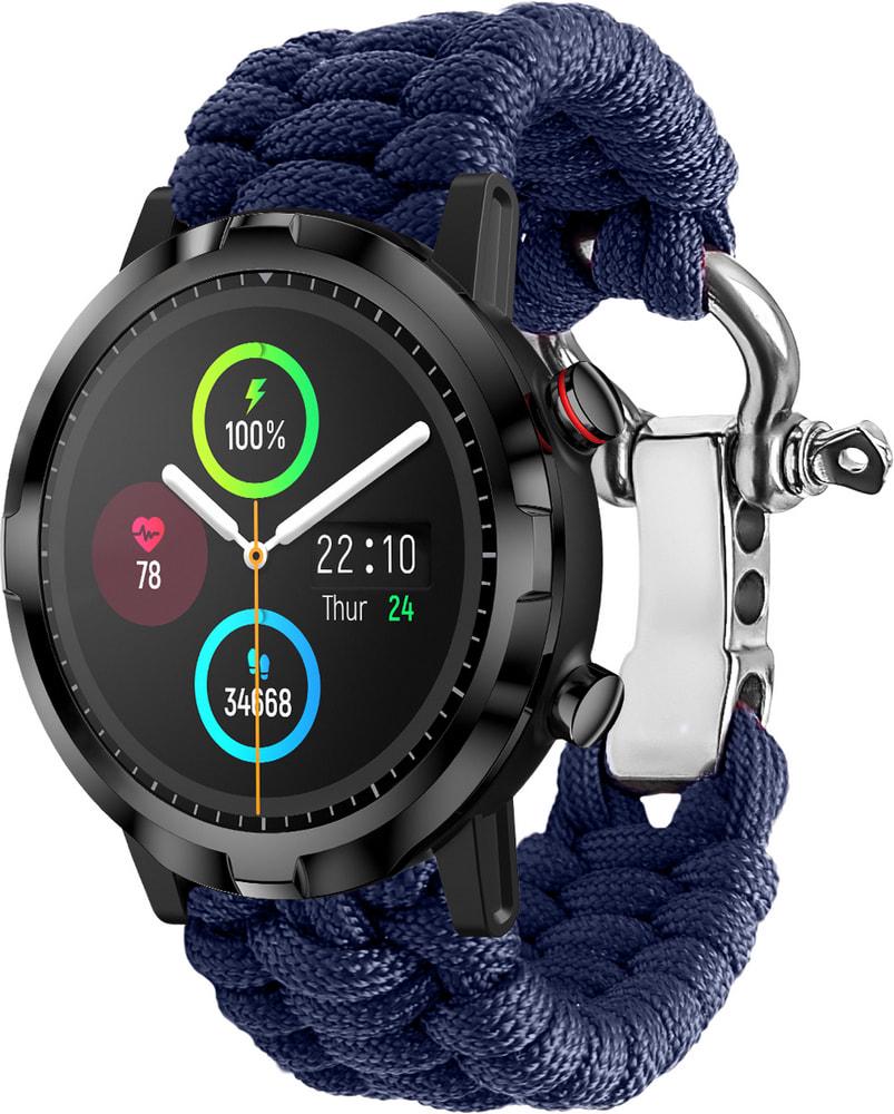 Ремешок из Паракорда Ruper для Haylou Smart Watch RT LS05S (22mm) Dark Blue (30819-5D)