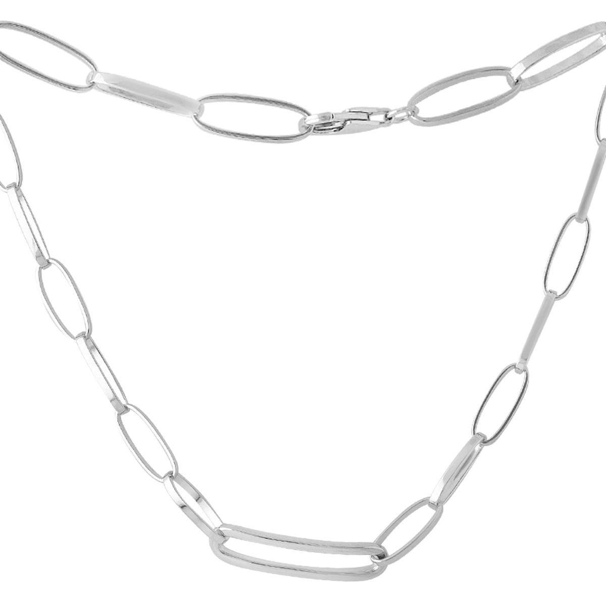 Колье серебряное с крупными звеньями