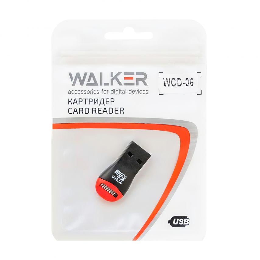 Кардидер Walker WCD-06 microSD Black/Red - фото 2