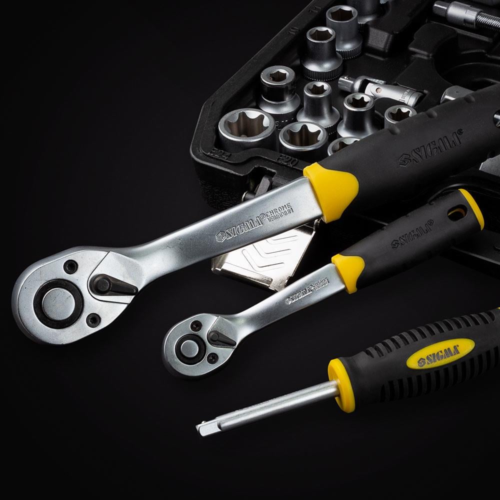 Набір насадок торцевих і біт Sigma CrV 1/4" & 1/2" 114 шт. (6003781) - фото 2