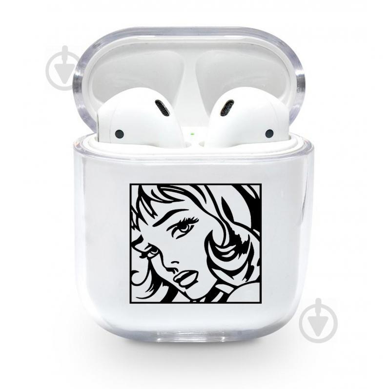 Прозрачный силиконовый чехол Apple AirPods с рисунком - Retro (KAP1155)