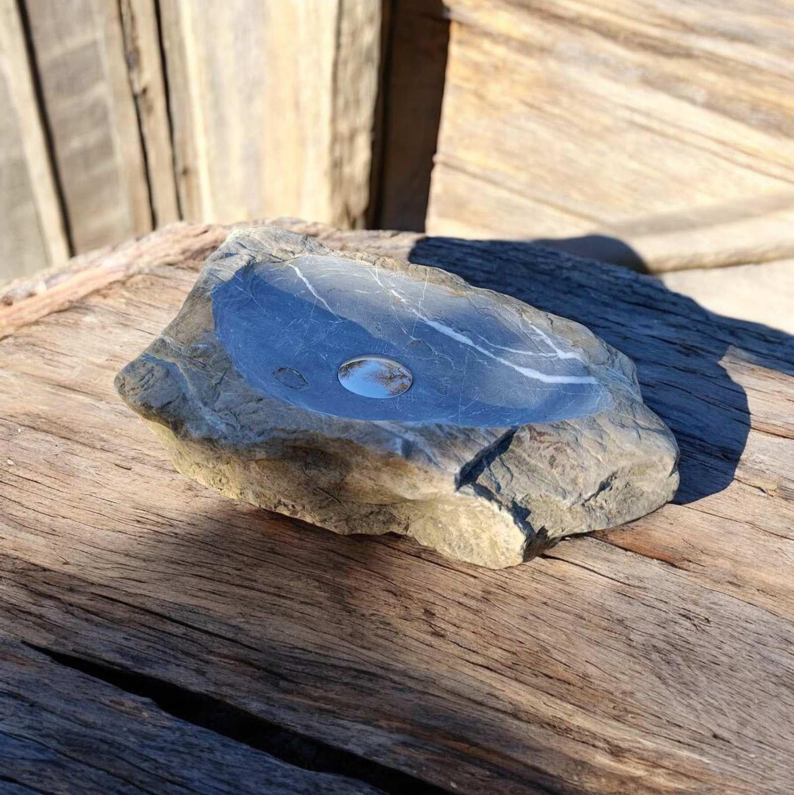 Умывальник из натурального камня с узором ручной работы 49х32х8 см