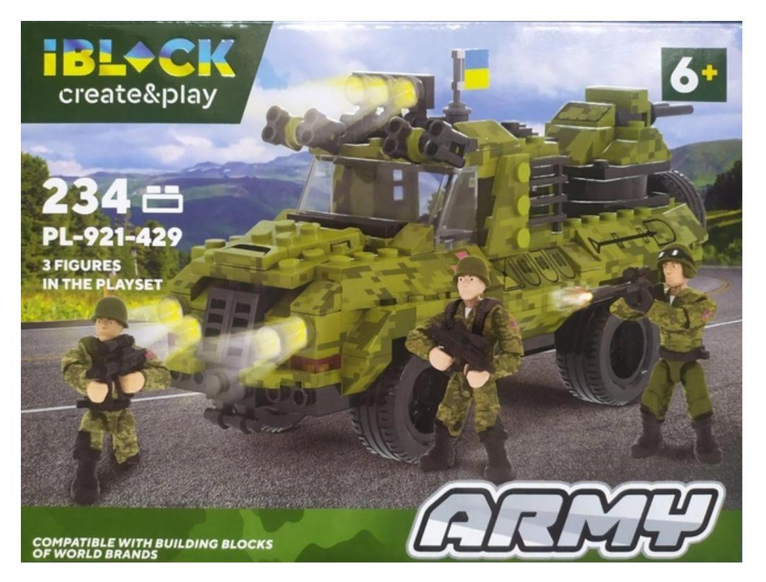 Конструктор Iblock Армія Бойова розвідувально-дозорна броньована машина 234 дет.