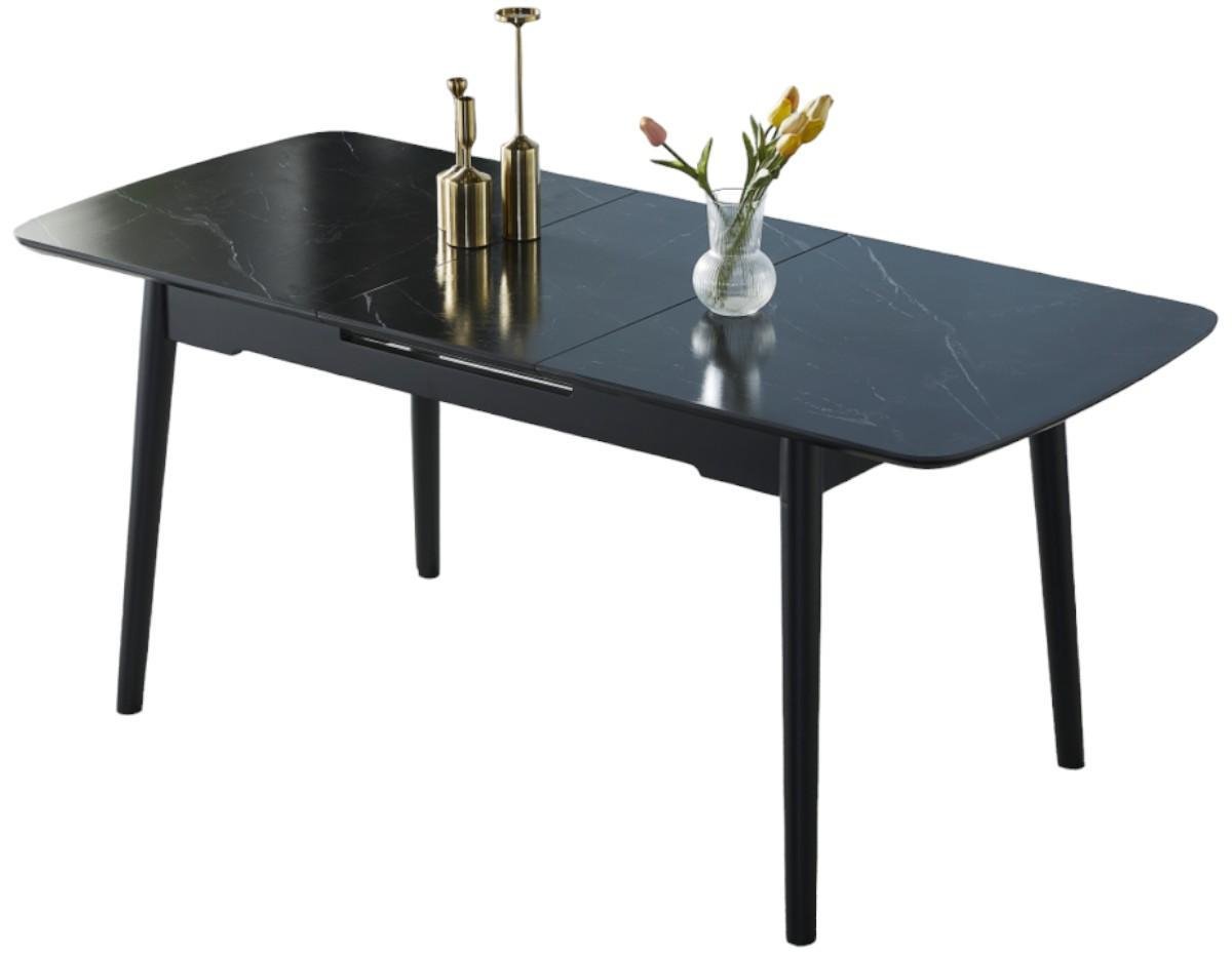Обідній стіл BERLIN CERAMIC 140-180х80 см Чорний матовий (BERLINCER140BK)