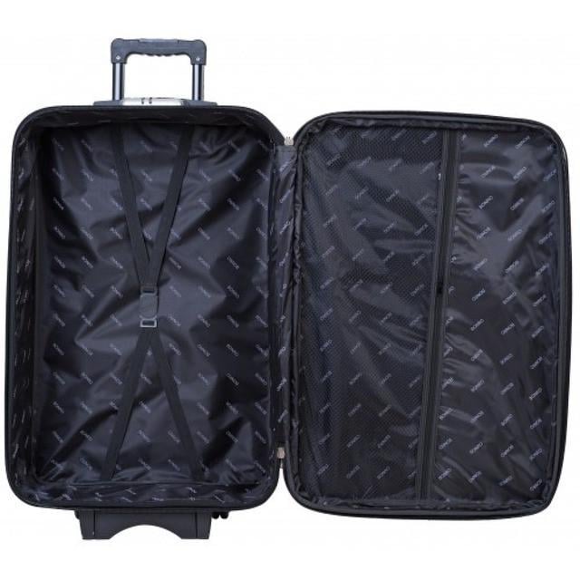 Набір валіз тканинна Bonro Style середня та велика 2 шт. Чорно-червоний (2670149138) - фото 6