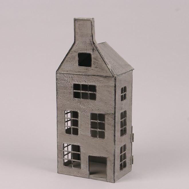 Подсвечник Flora Домик металлический 33 см Серый (39573) - фото 1 Подсвечник Flora Домик металлический 33 см Серый (39573) - фото 1