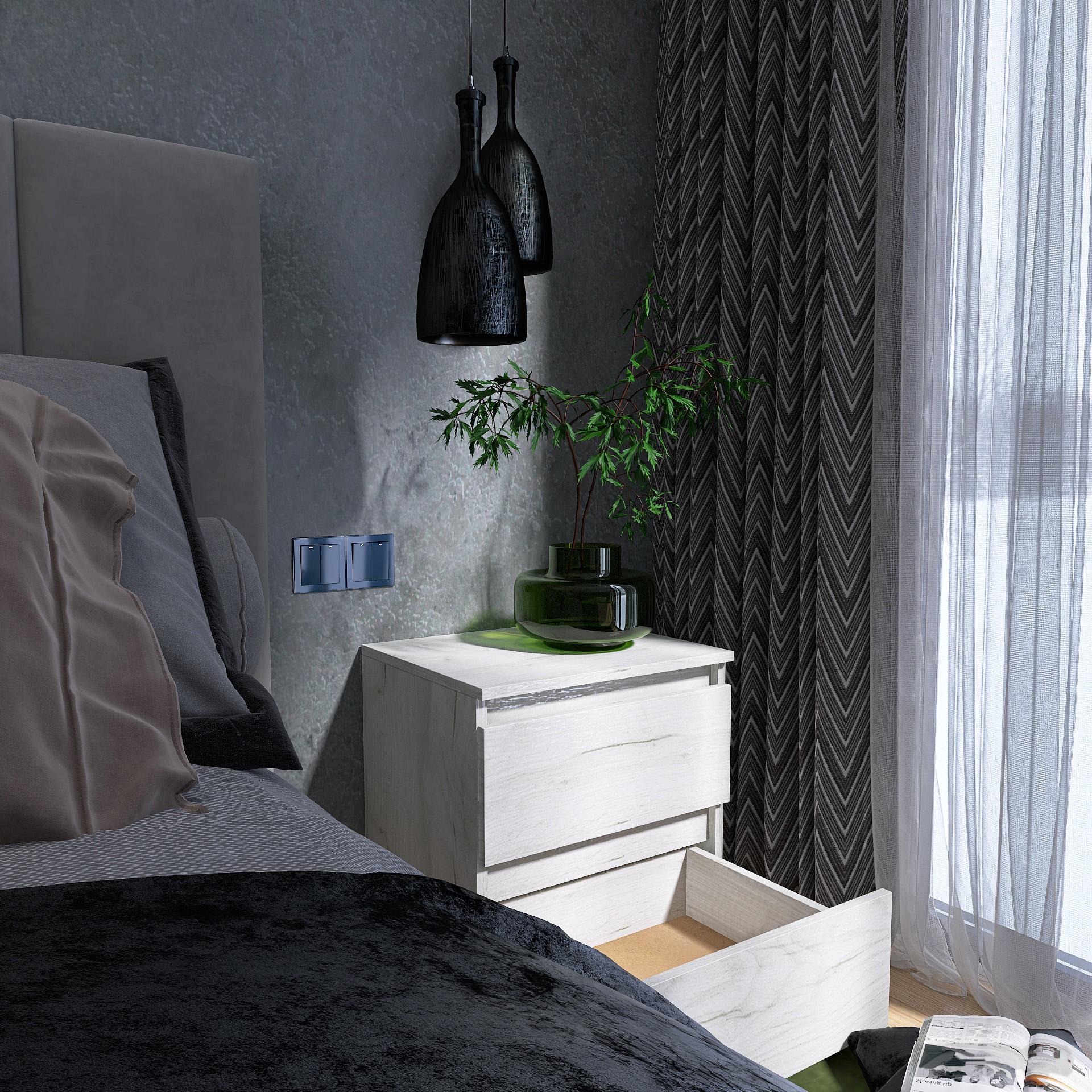 Тумба прикроватная Everest Лайт ТЛ-1 452х377х488 мм Крафт белый (11410) - фото 5 Тумба прикроватная Everest Лайт ТЛ-1 452х377х488 мм Крафт белый (11410) - фото 5