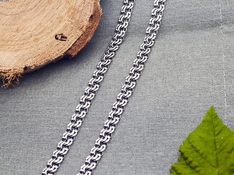 Серебряная цепочка ажурный Бисмарк (18-04-55-16)