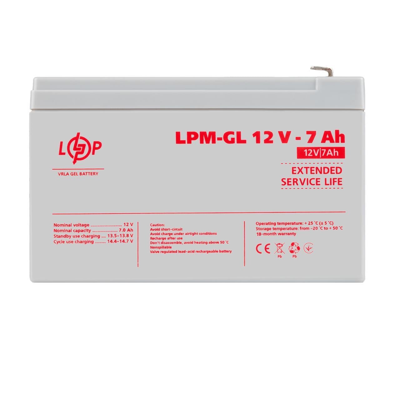 Акумулятор гелевий LPM-GL 12V-7 Ah (3098522134)