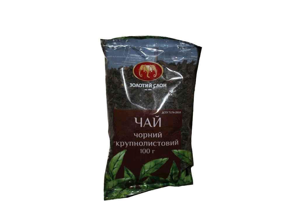 Чай фасованный зеленый Золотой Слон крупнолистовой 100 г (878269)