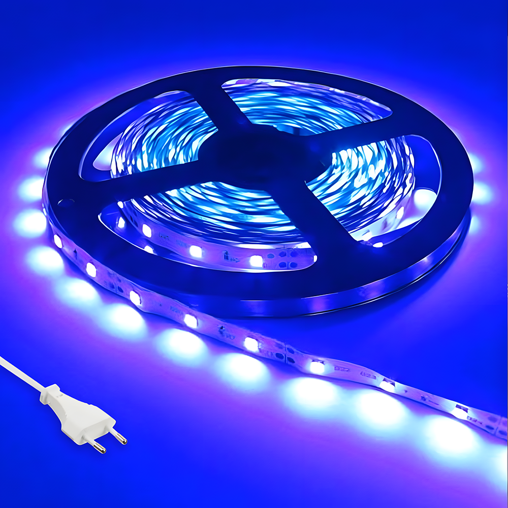 Светодиодная лента уличная 5 м 60 LED 220 В статический режим Синий (SZ-1765-02)