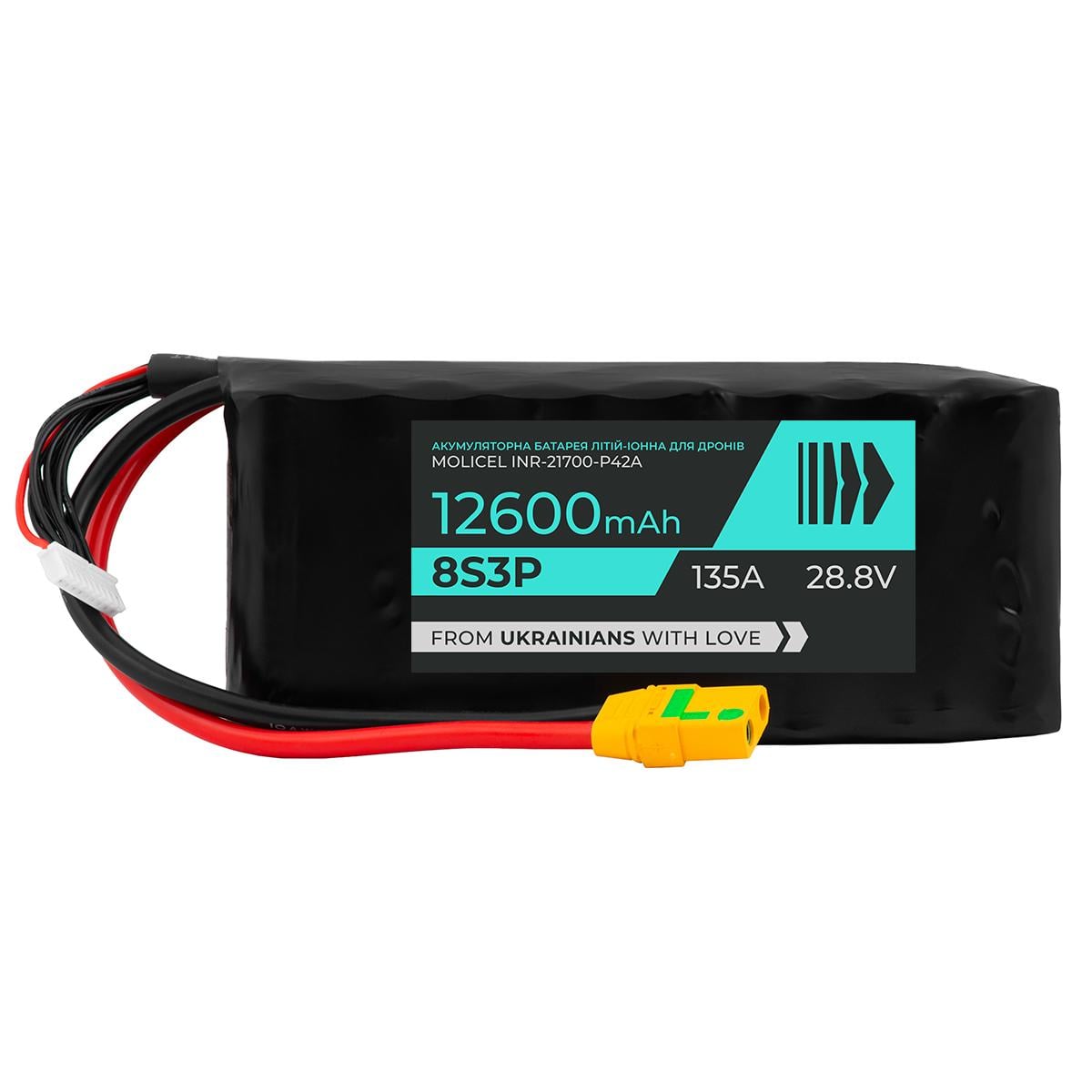 Аккумулятор для перехватчика BTRY Molicel P42A 8s3p 12600 мАч 28,8V 135А