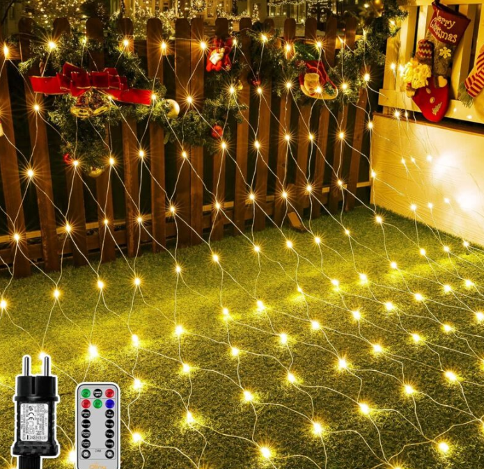 Гирлянда сетка с таймером и регулировкой яркости 3х2 м (8/766)