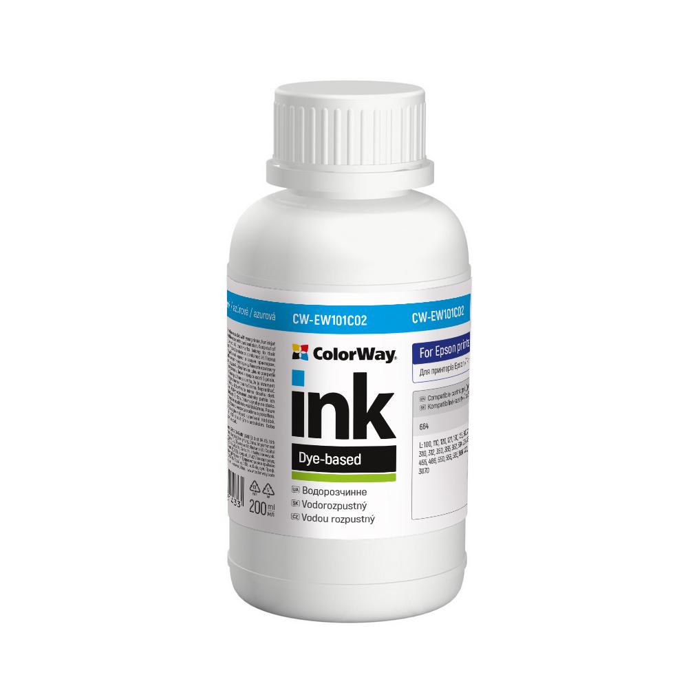 Чорнило для принтеру ColorWay Epson L100/200 200 мл Cyan (CW-EW101C02)