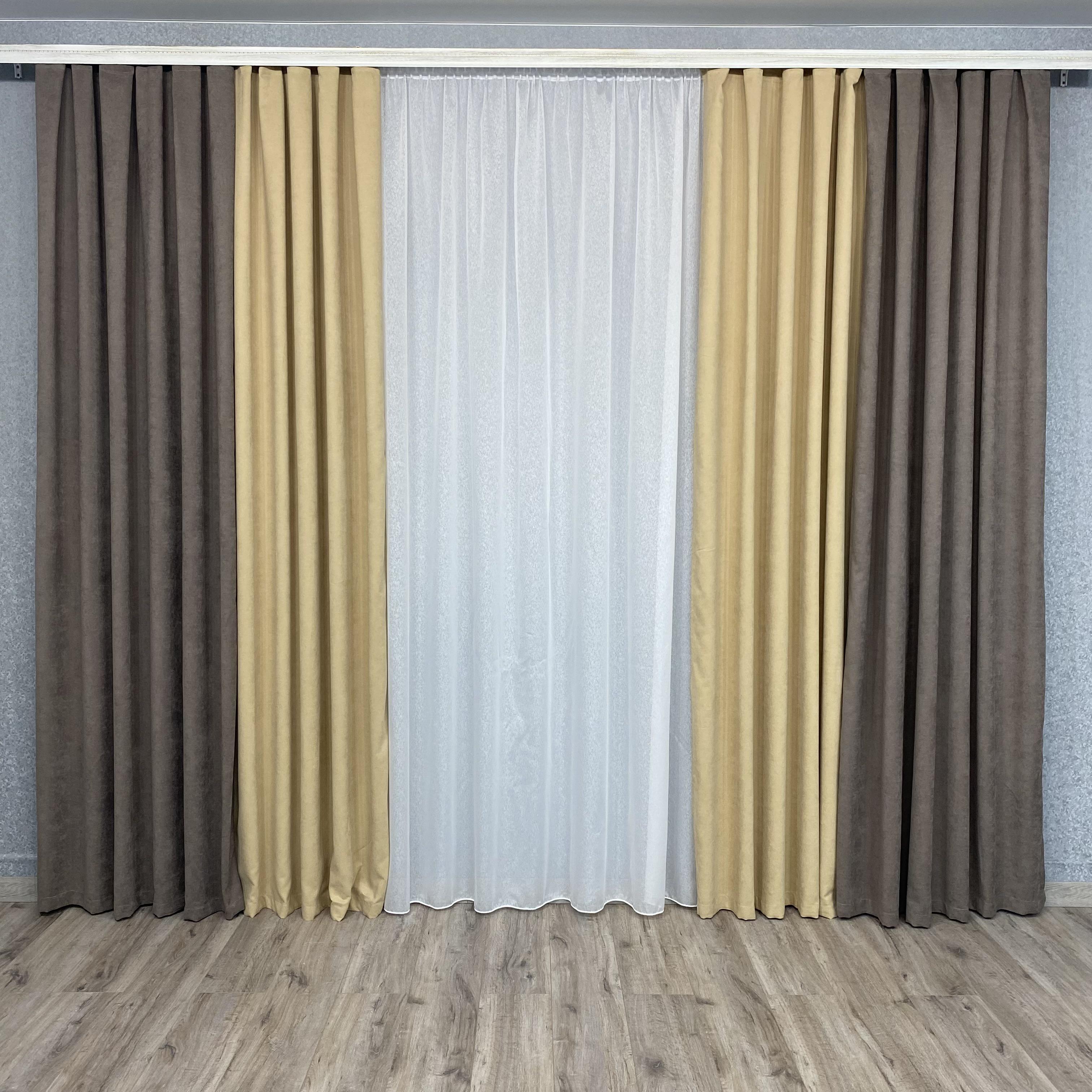 Шторы микровелюр TG Home Дуэт №450 1,50х2,70 м Мокко/Бежевый (450-341/195) - фото 6 Шторы микровелюр TG Home Дуэт №450 1,50х2,70 м Мокко/Бежевый (450-341/195) - фото 6