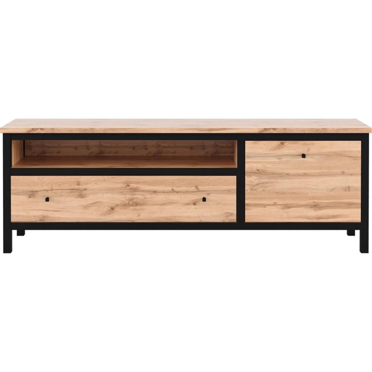 Тумба під ТВ Гербор Чос RTV1S1D N Дуб Тахо/Чорний (GRB-1319)