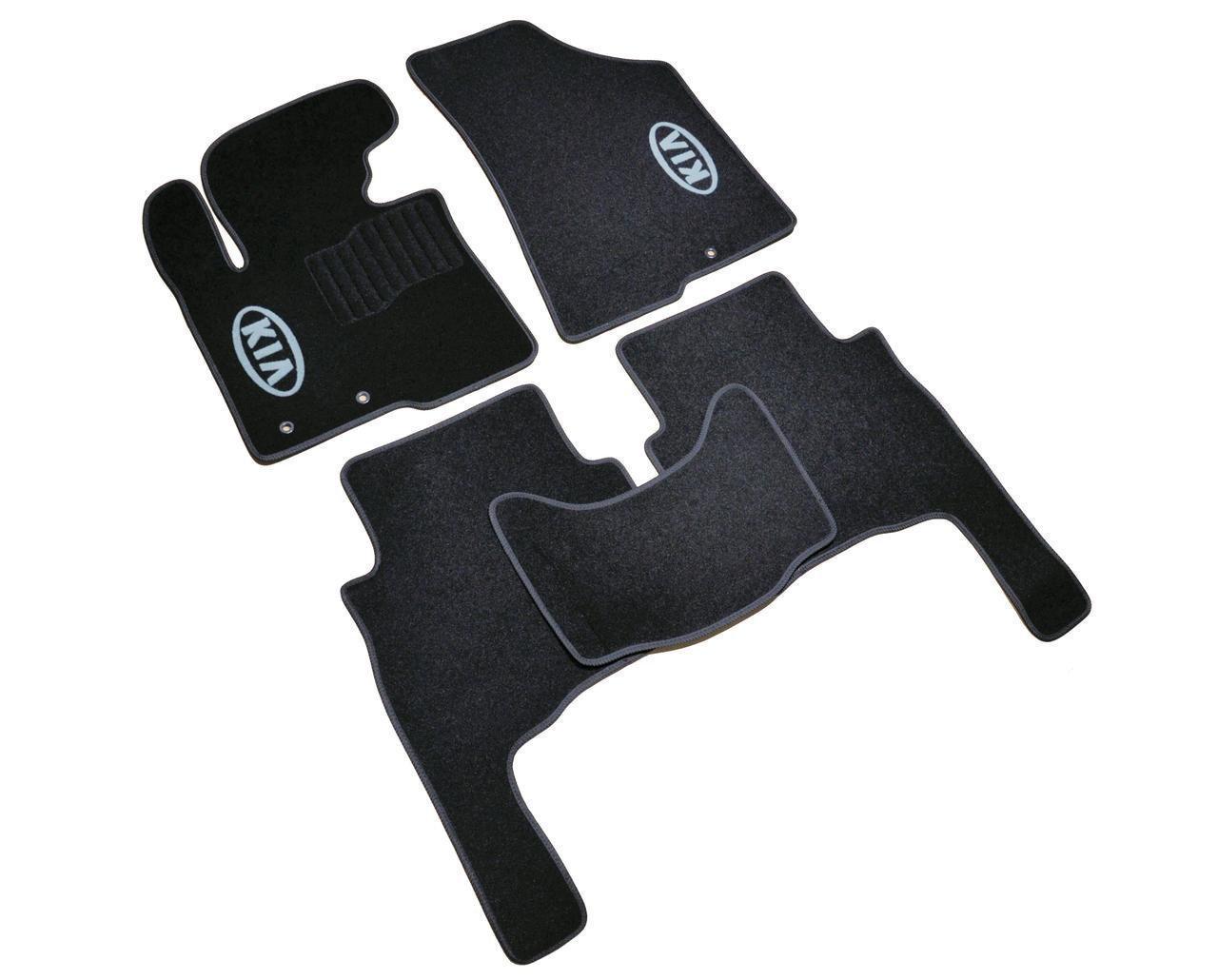 Килимки автомобільні ворсові в салон для Kia Sorento 2009-2012 5 місць 5 шт. Чорний (BLCCR1276)