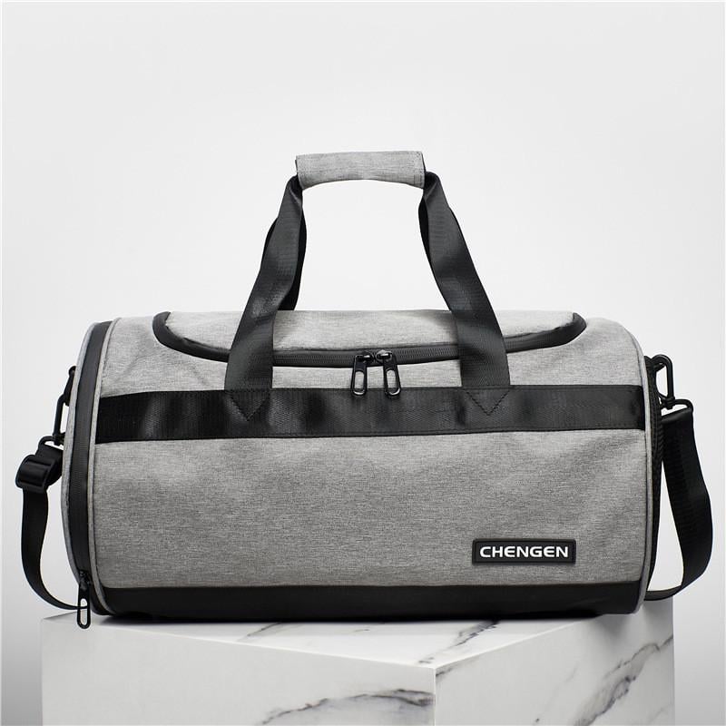 Сумка дорожная спортивная PP2206-2 для сухого и мокрого разделения багажа Серый (DR016895)