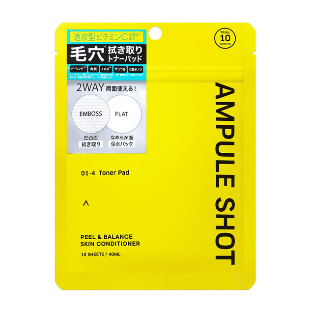 Очистительные пади для лица BOTTLEWORKS Ampule Shot Toner Pad 10 шт.