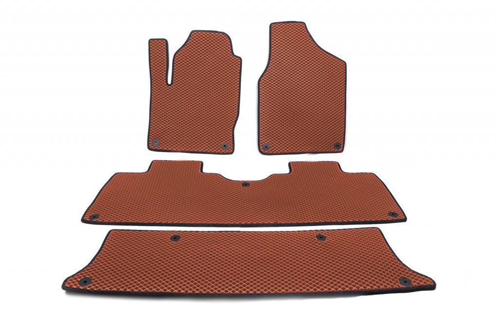 Коврики EVA 3 ряда для Seat Alhambra 1996-2010 гг. Коричневый (114439)
