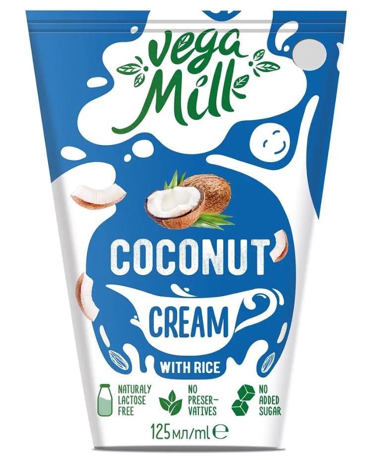 Вершки кокосові Vega Milk з рисомі тетра-пак 125 г (2671435637)