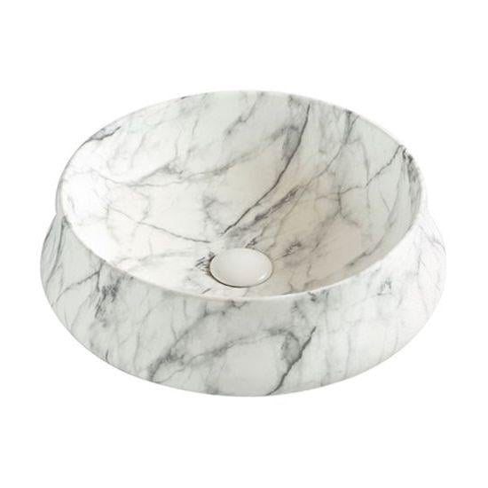 Умывальник накладной VOLLE 13-40-188MAR 455x455x155 мм Светлый мрамор (78071)