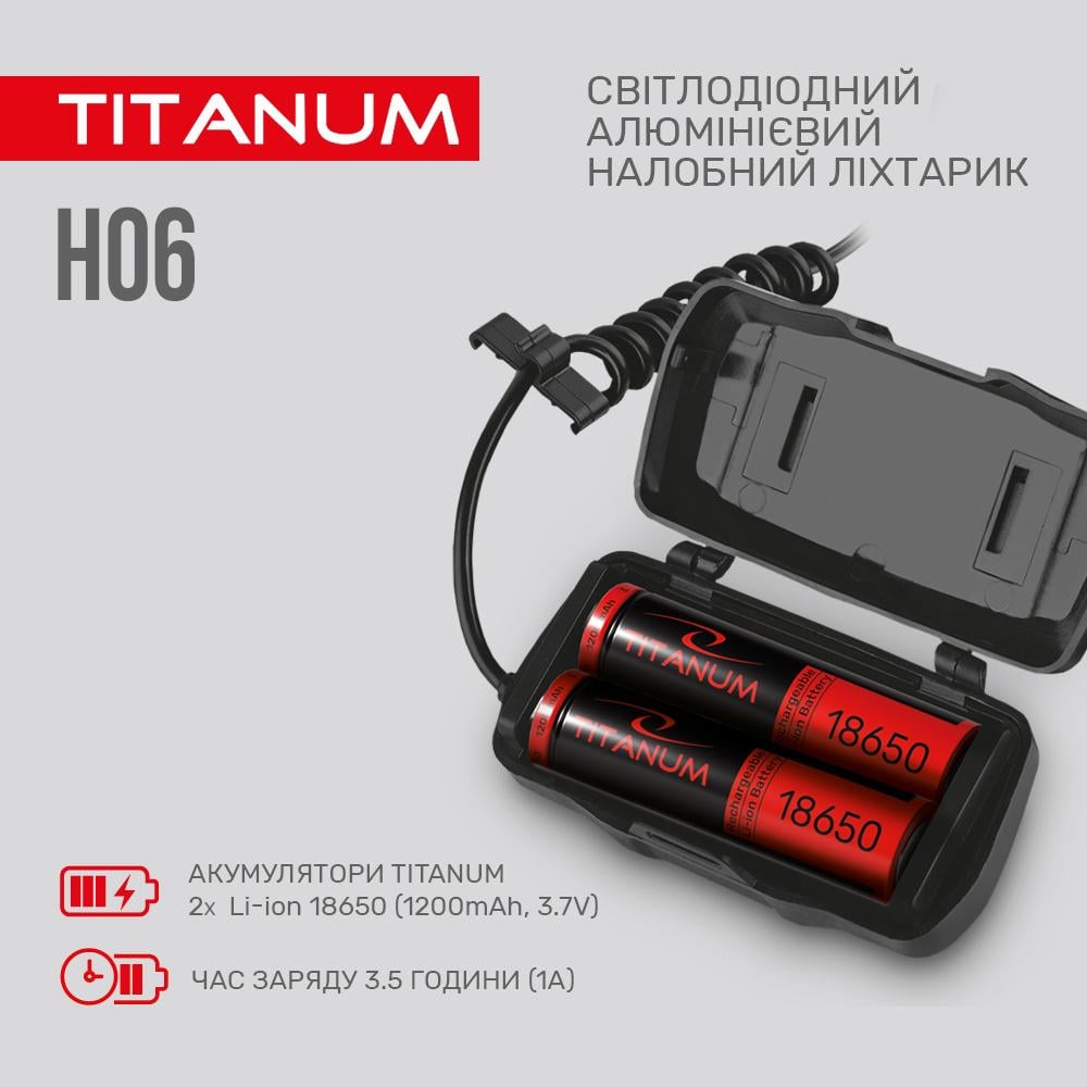 Фонарик налобный светодиодный TITANUM TLF-H06 800Lm 6500K (55450) - фото 5