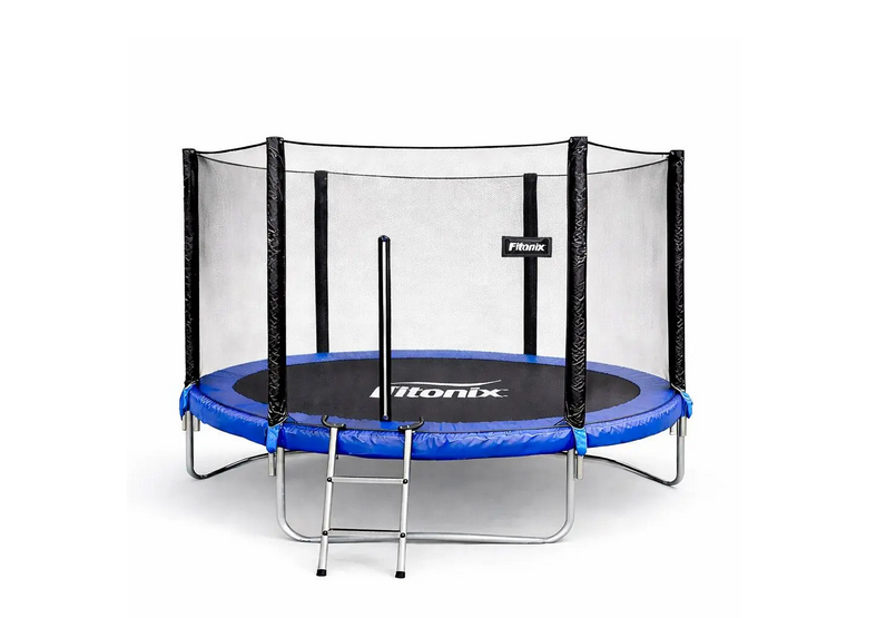Батут садовый Fitonix 183 см 6 ft до 100 кг с сеткой безопасности и лестницей