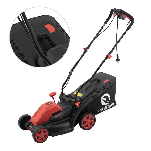 Газонокосарка електрична Storm Intertool 1,4 кВт 230 В 50 Гц 3300 об/хв ширина захвату 340 мм висота зрізу 30-80 мм контейнер 35 л (WT-2264) - фото 4 Газонокосарка електрична Storm Intertool 1,4 кВт 230 В 50 Гц 3300 об/хв ширина захвату 340 мм висота зрізу 30-80 мм контейнер 35 л (WT-2264) - фото 4