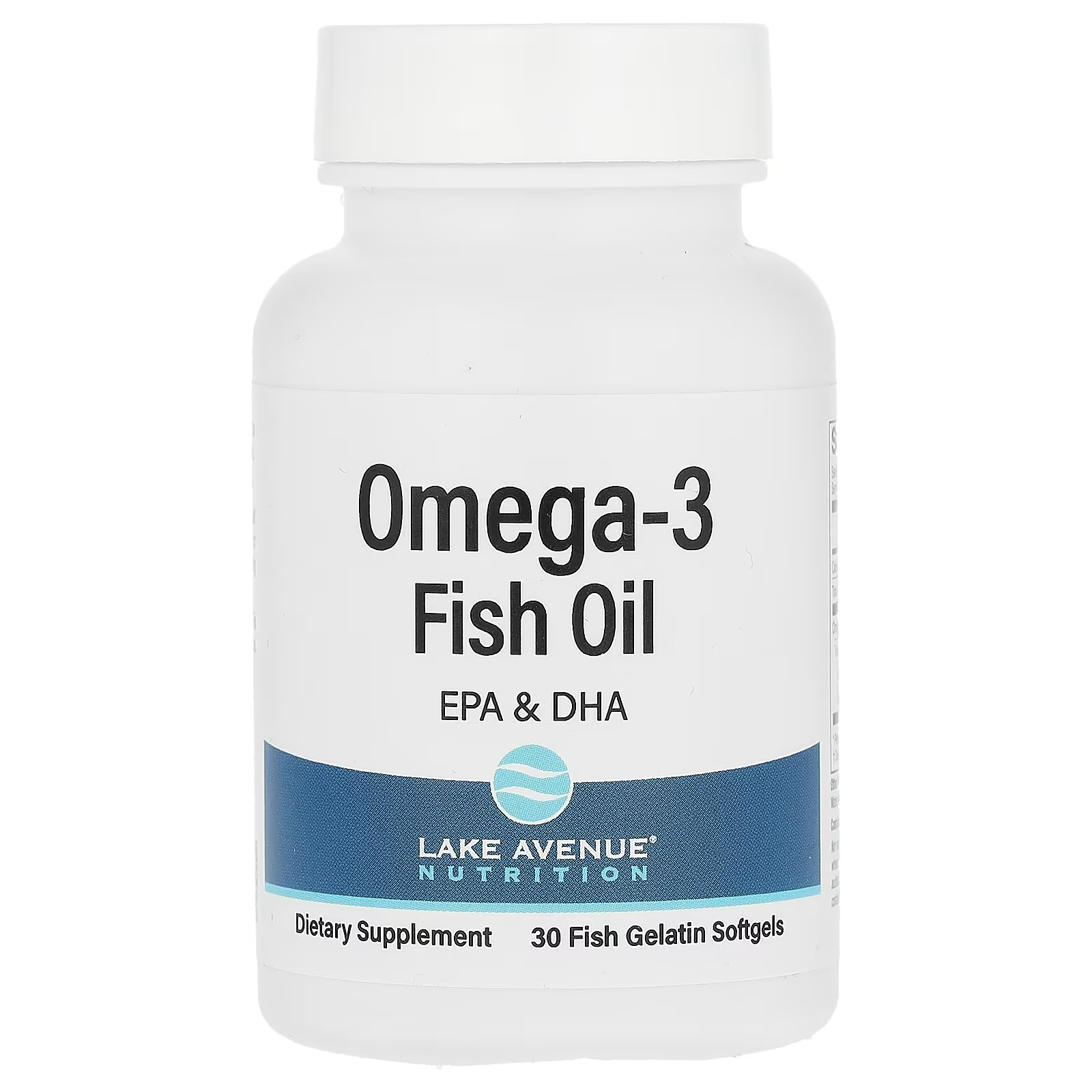 Жир рыбий Lake Avenue Nutrition с омега-3 1250 мг 30 капс.