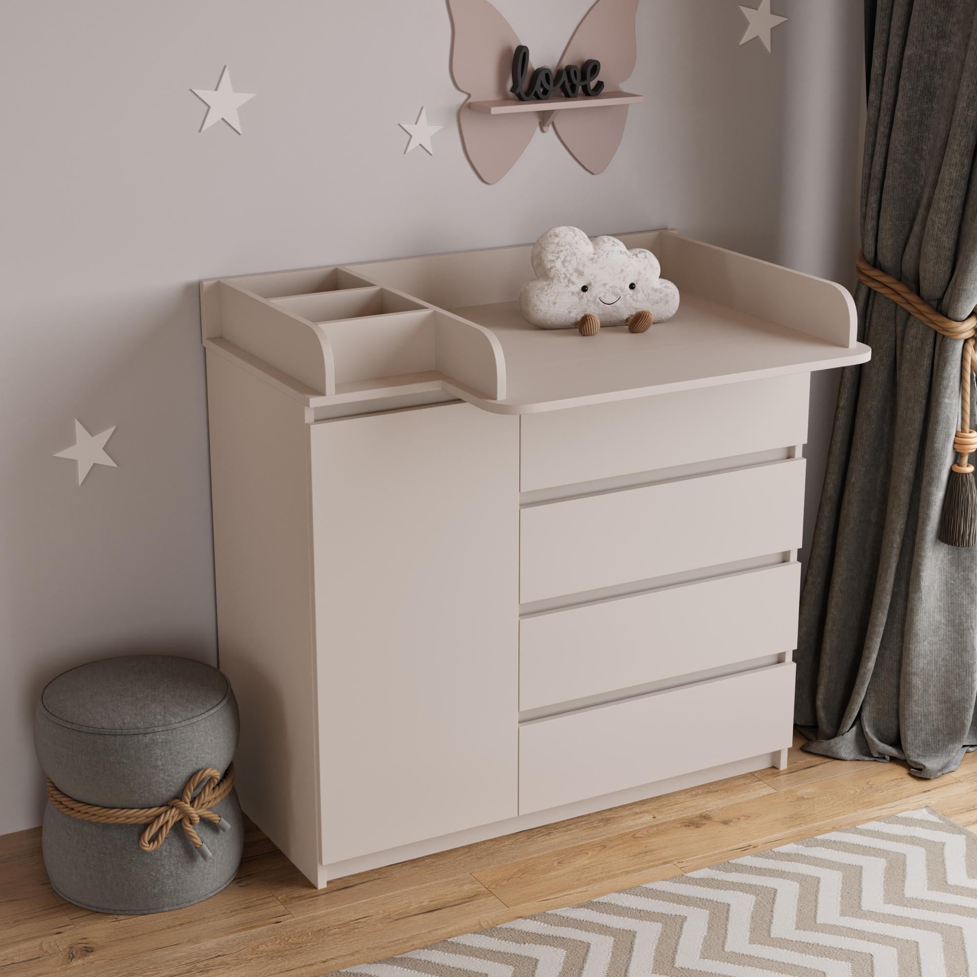 Пеленальный комод Furnigrade ПС-6 98,5х100х65 см Кашемир