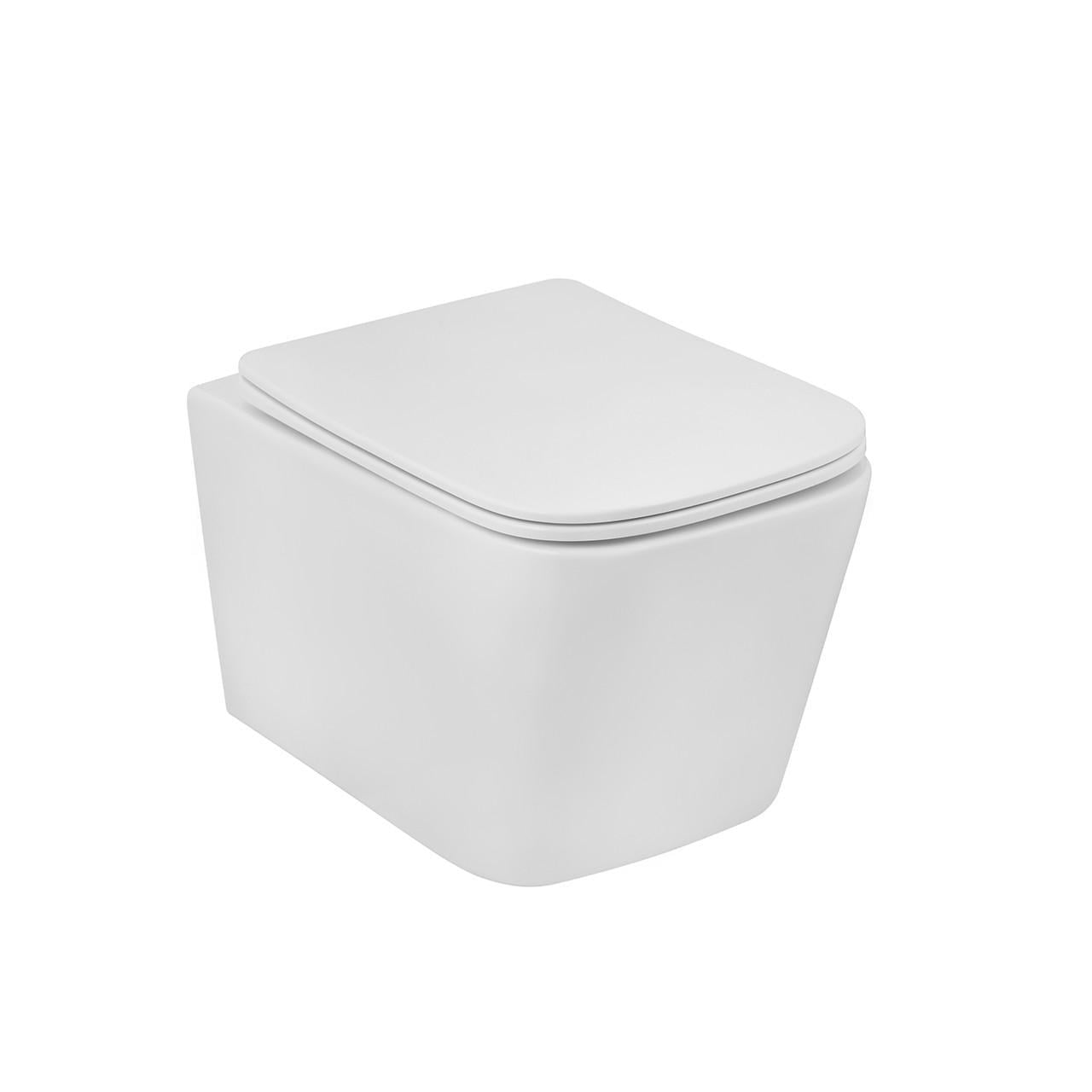 Унітаз підвісний безобідковий Kroner Eifel WHI483429 TORNADO з сидінням KE483429WHIT