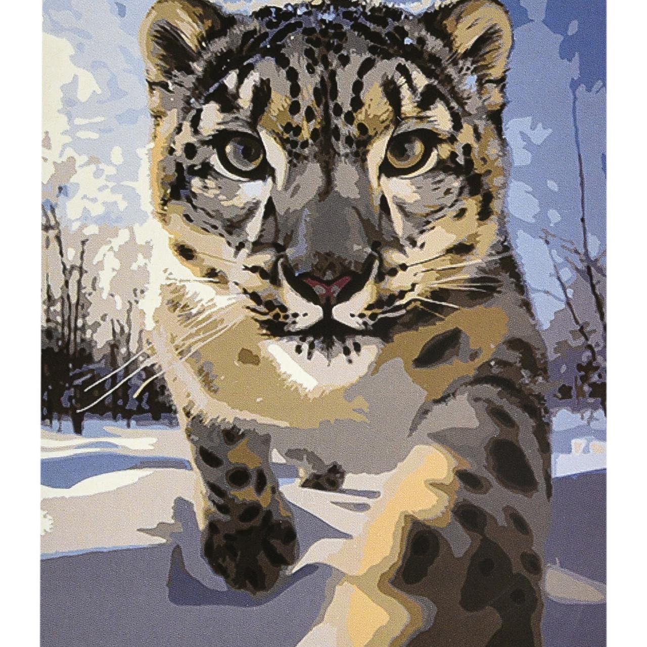 Картина по номерам Strateg Премиум Сила зимнего леса с лаком и 40х50 см (VA-4631)