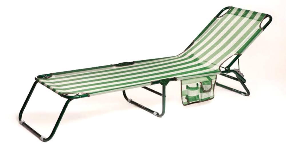 Раскладушка Vitan Диагональ Бело-зеленая полоска (7071)