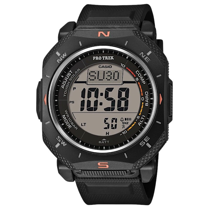 Часы мужские Casio PRG-69-1 мировое время серый циферблат