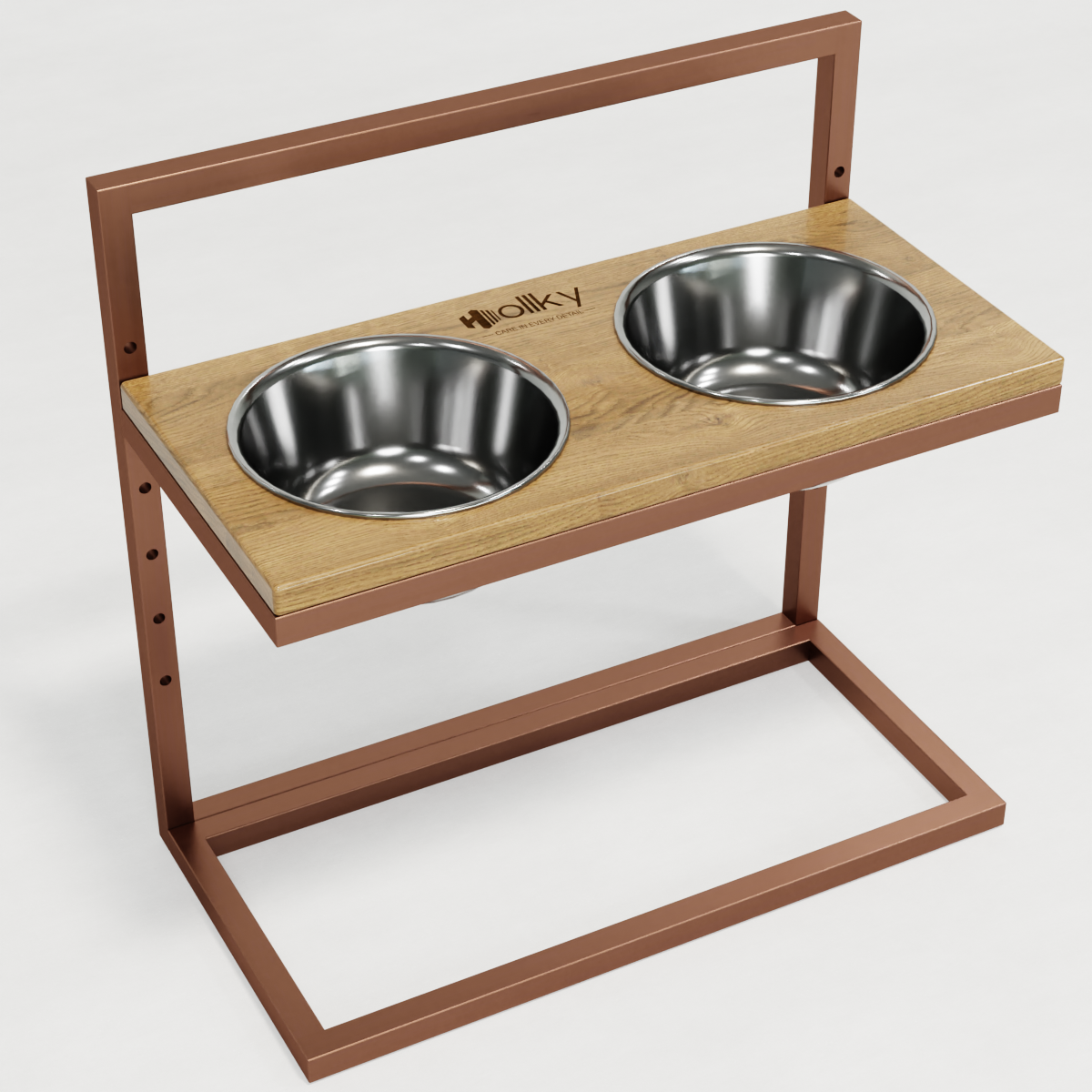 Миски на регульованій підставці для великих собак Hollky Flex L 2х1,8 л (FL-502850-GLNT) - фото 3 Миски на регульованій підставці для великих собак Hollky Flex L 2х1,8 л (FL-502850-GLNT) - фото 3