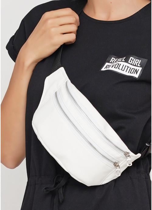 Сумка на пояс женская кожевенная Белый (2618897948)