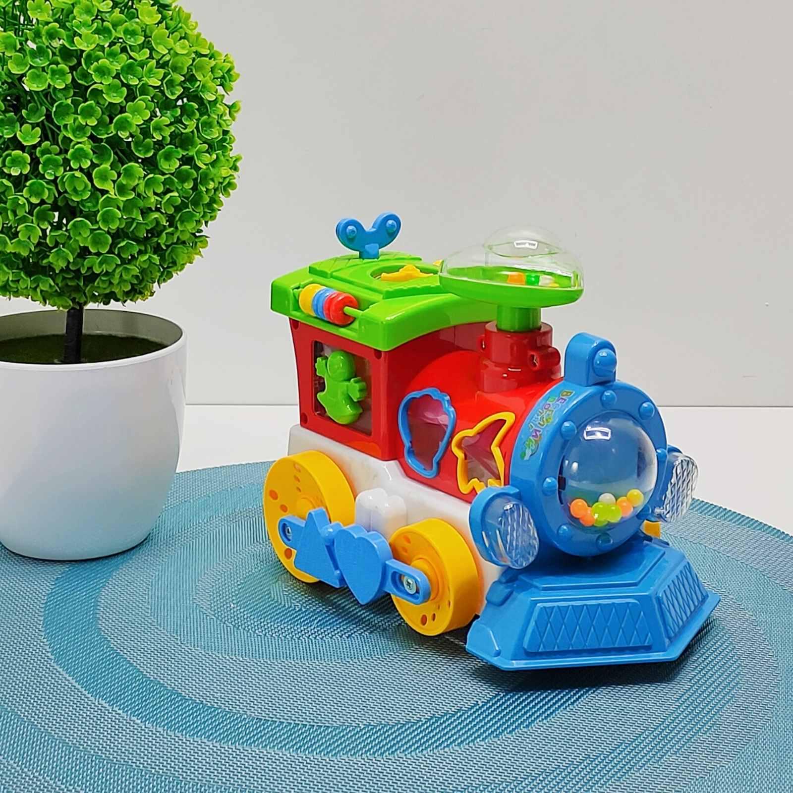 Паровоз розвиваючий TK Group на батарейках пищалка на трубі/підсвічування українське озвучування Червоно-зелений (93866) - фото 6 Паровоз розвиваючий TK Group на батарейках пищалка на трубі/підсвічування українське озвучування Червоно-зелений (93866) - фото 6