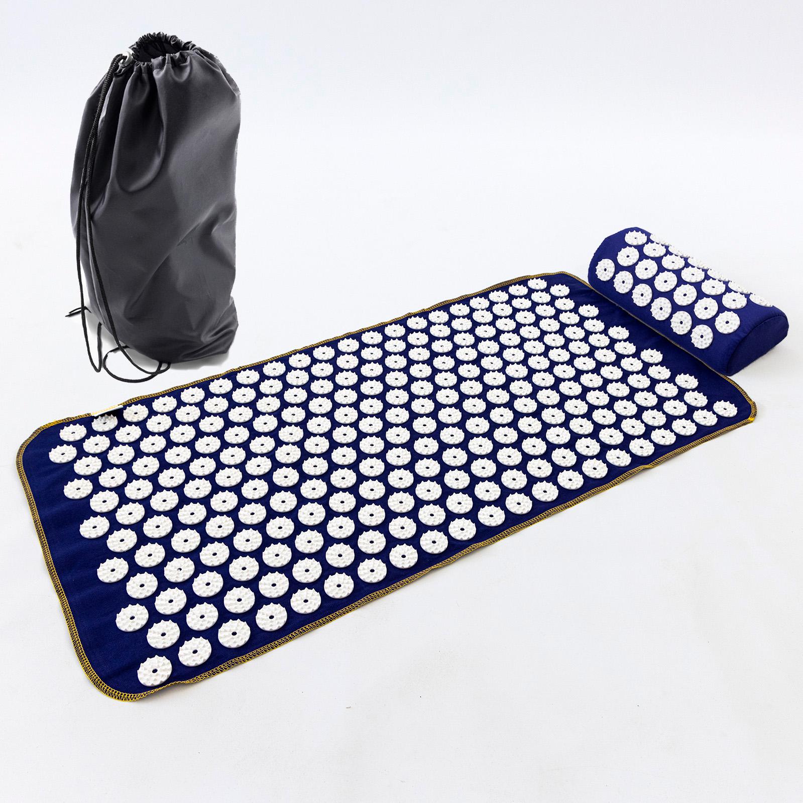 Массажный коврик Аппликатор Кузнецова и валик массажер для спины/шеи/ног/стоп/головы/тела OSPORT Сине-белый (n-0143) - фото 1 Массажный коврик Аппликатор Кузнецова и валик массажер для спины/шеи/ног/стоп/головы/тела OSPORT Сине-белый (n-0143) - фото 1