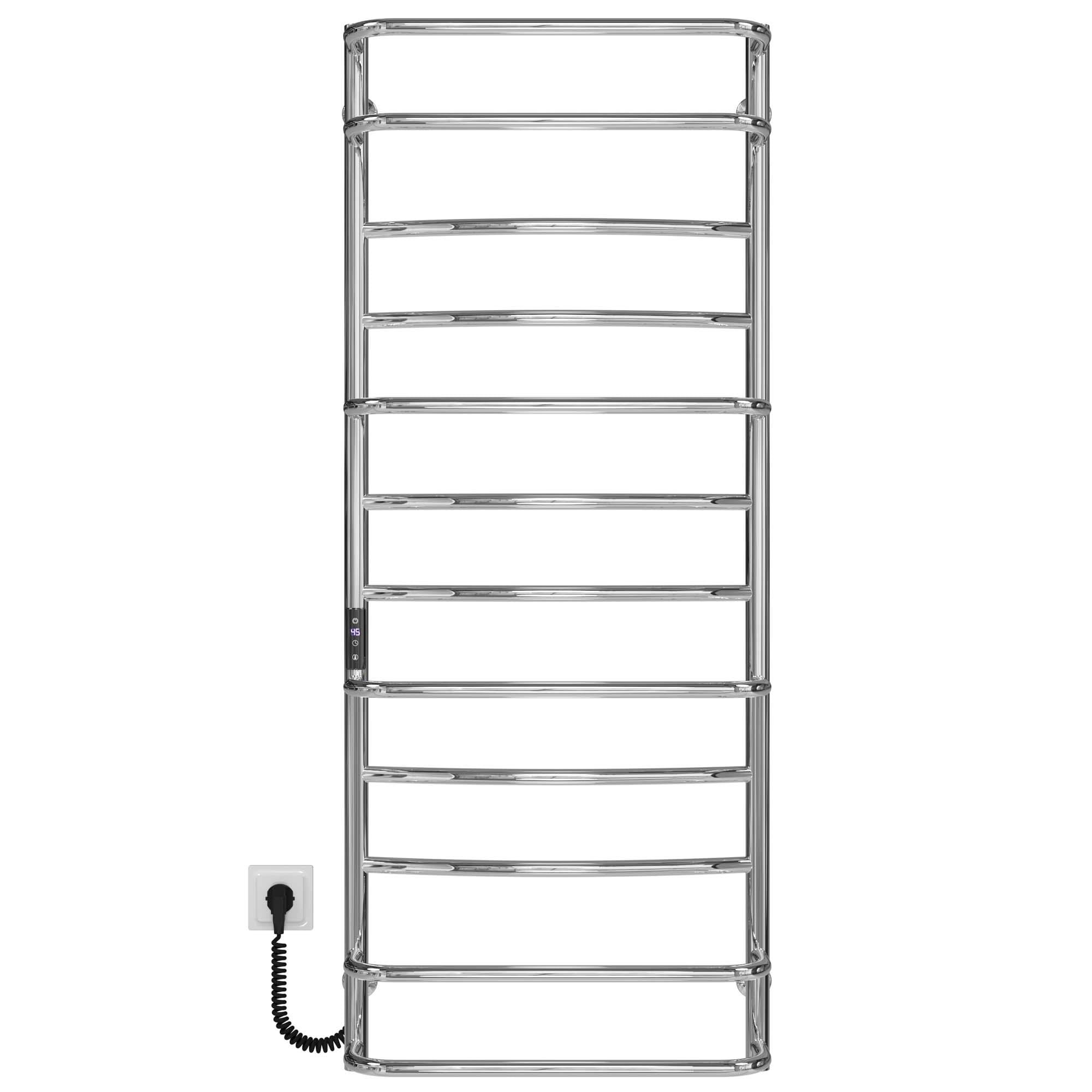 Полотенцесушитель электрический Deffi Аквамикс П12 JD03 левое подключение нержавеющая сталь 500х1300 мм Хром (C.AM.130.50.12.E.C.L.1)