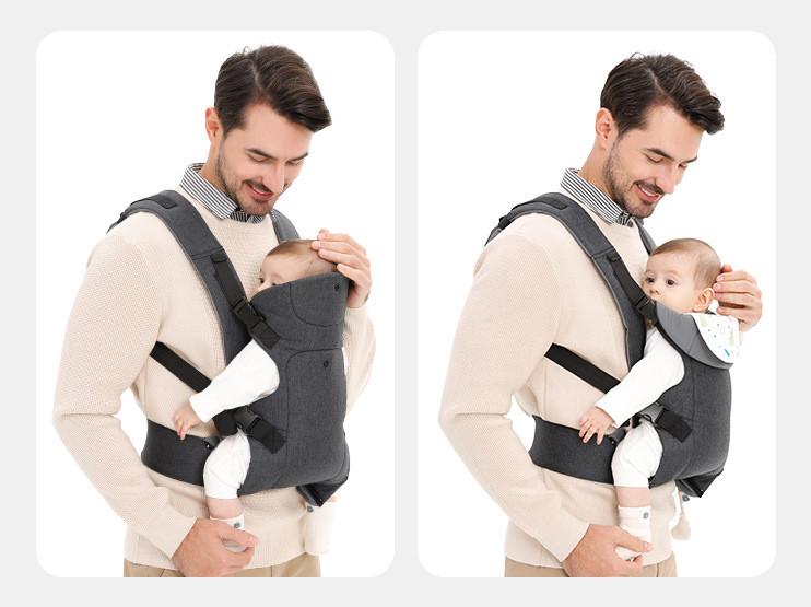 Рюкзак-кенгуру слінг Aixintu AXT-2313 для перенесення дітей Темно-сірий (3018) - фото 6 Рюкзак-кенгуру слінг Aixintu AXT-2313 для перенесення дітей Темно-сірий (3018) - фото 6