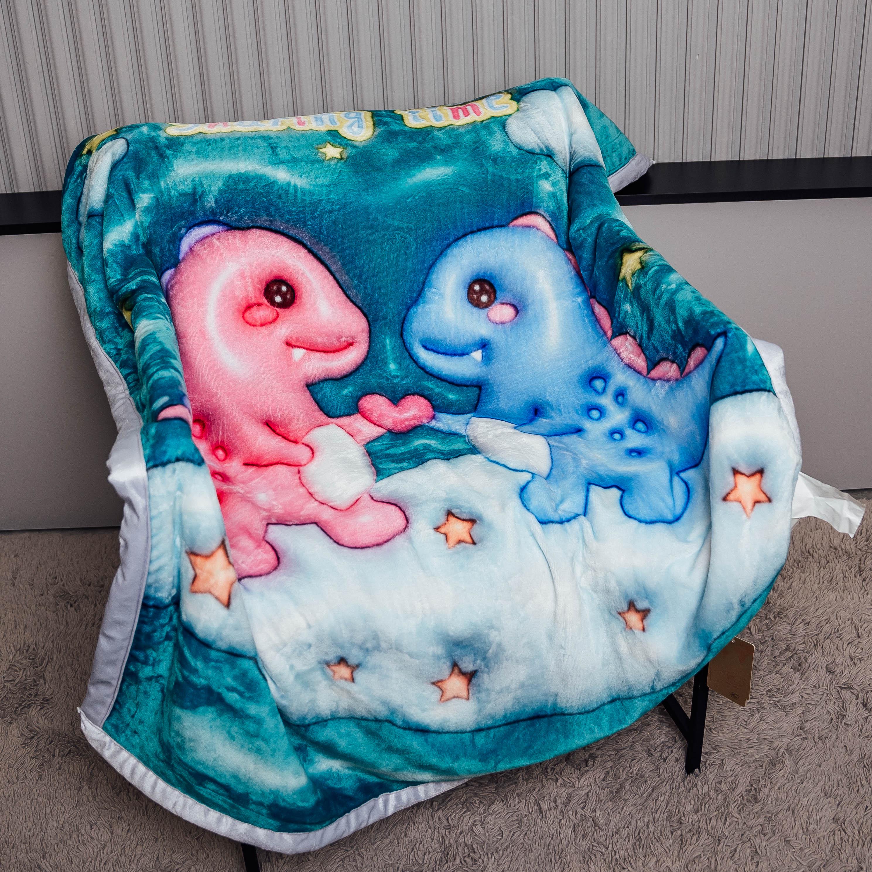 Плед дитячий 3D малюнки 110x140 см Бірюзовий (88131) - фото 1 Плед дитячий 3D малюнки 110x140 см Бірюзовий (88131) - фото 1