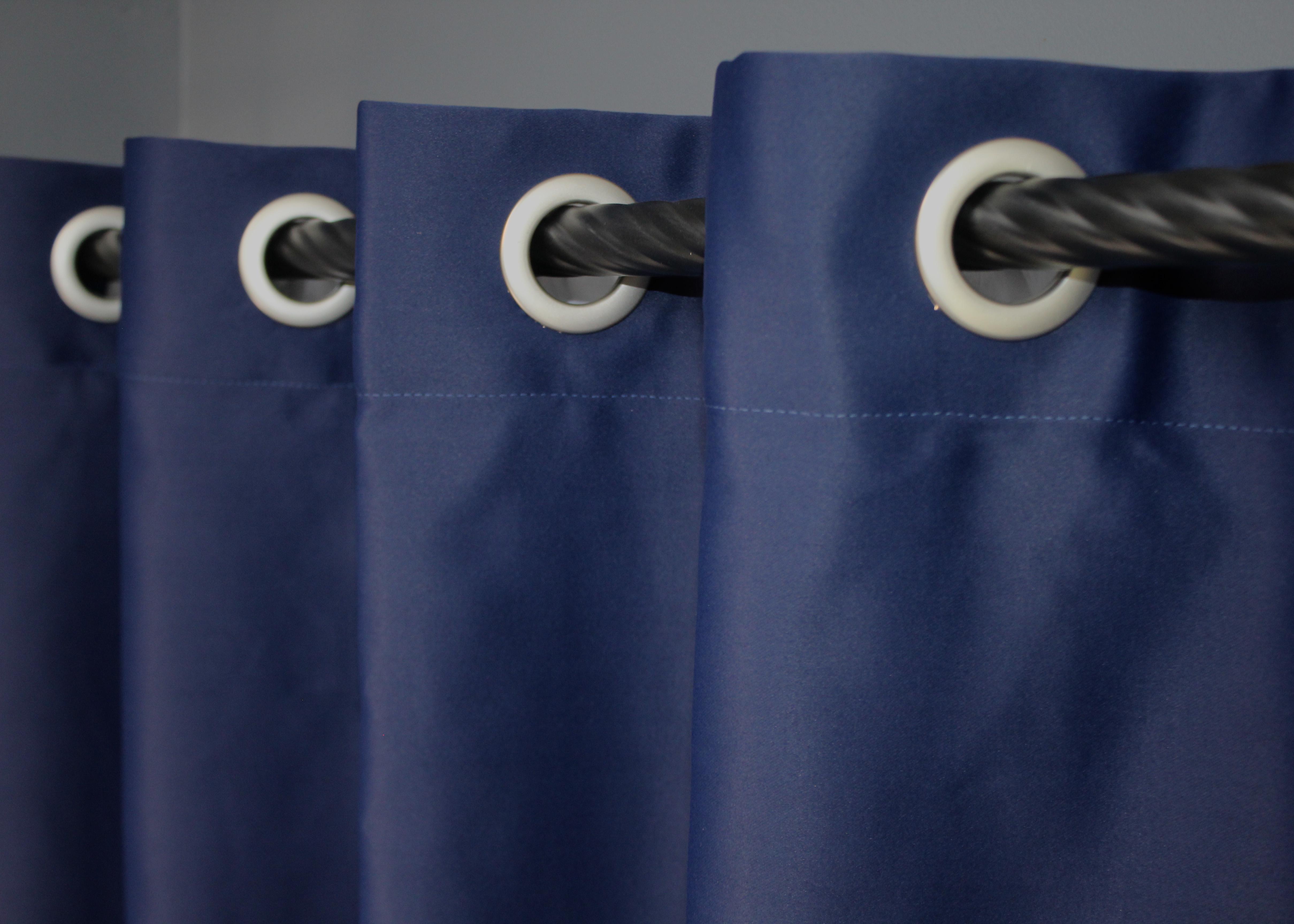 Комплект штор на люверсах VR-Textil Fusion Dimout №831ш 150х250 см 2 шт. Синий (37-0130) - фото 6 Комплект штор на люверсах VR-Textil Fusion Dimout №831ш 150х250 см 2 шт. Синий (37-0130) - фото 6