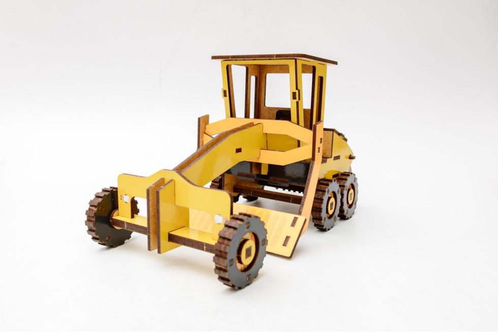 Пазл-конструктор 3D з дерева механічний PuzzleOK Грейдер 114 деталей - фото 2 Пазл-конструктор 3D з дерева механічний PuzzleOK Грейдер 114 деталей - фото 2